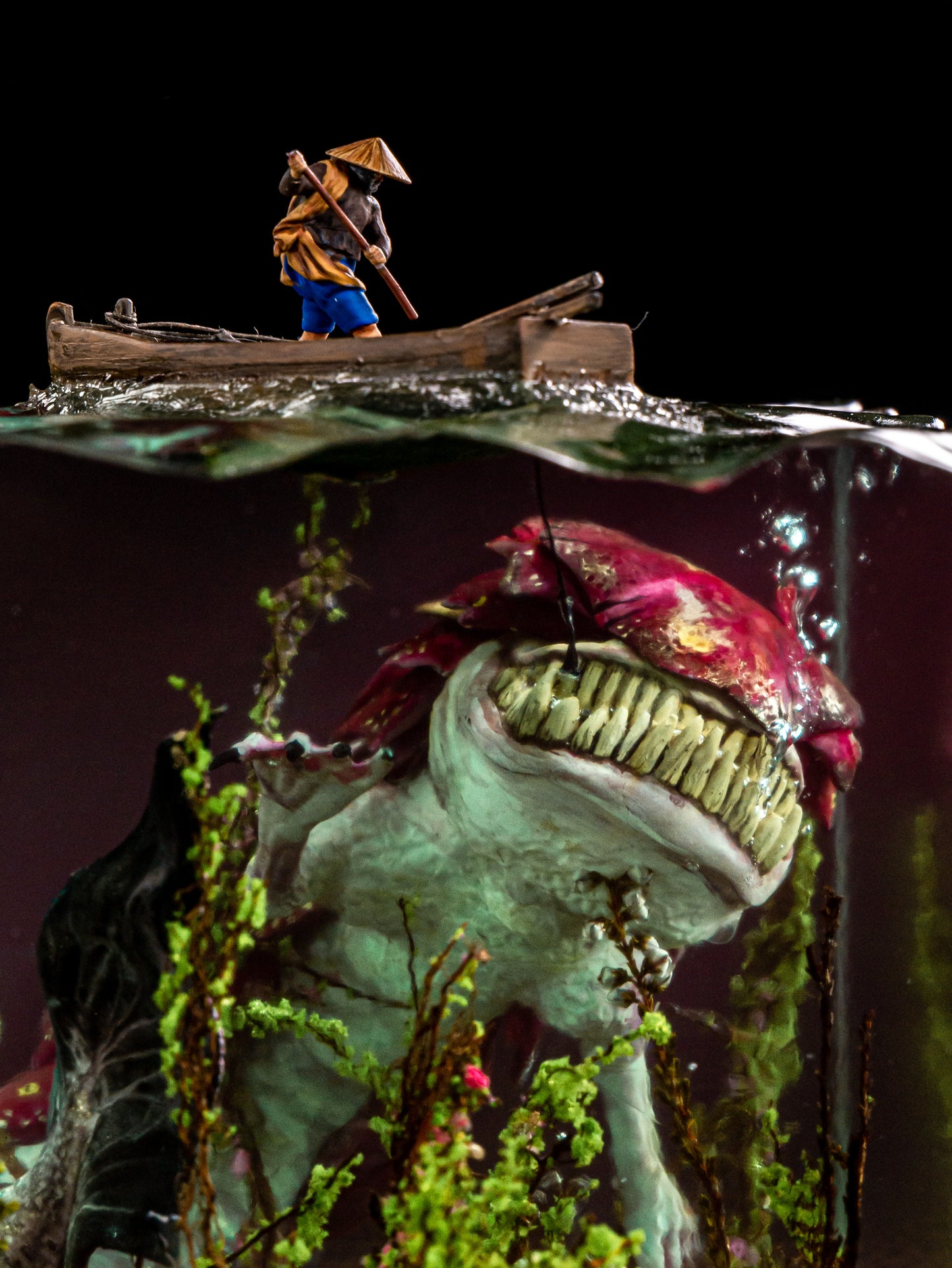 Fisherman vs Underwater monster